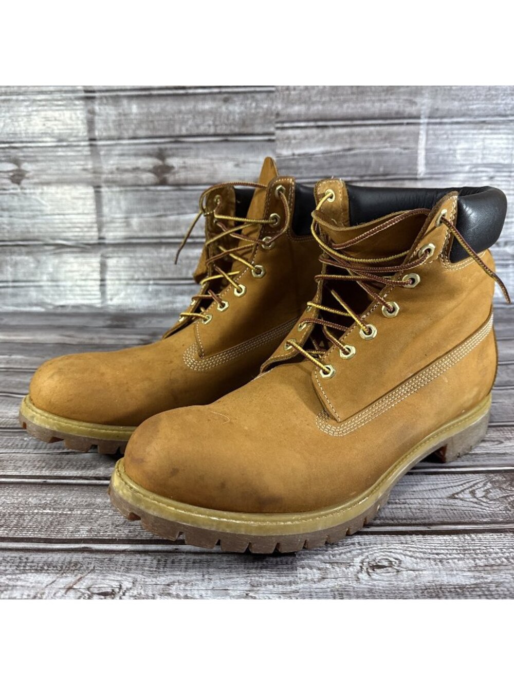 Timberland Mens 6 Inch Boot Wheat Nubuck Premium 10061 Size 13 M